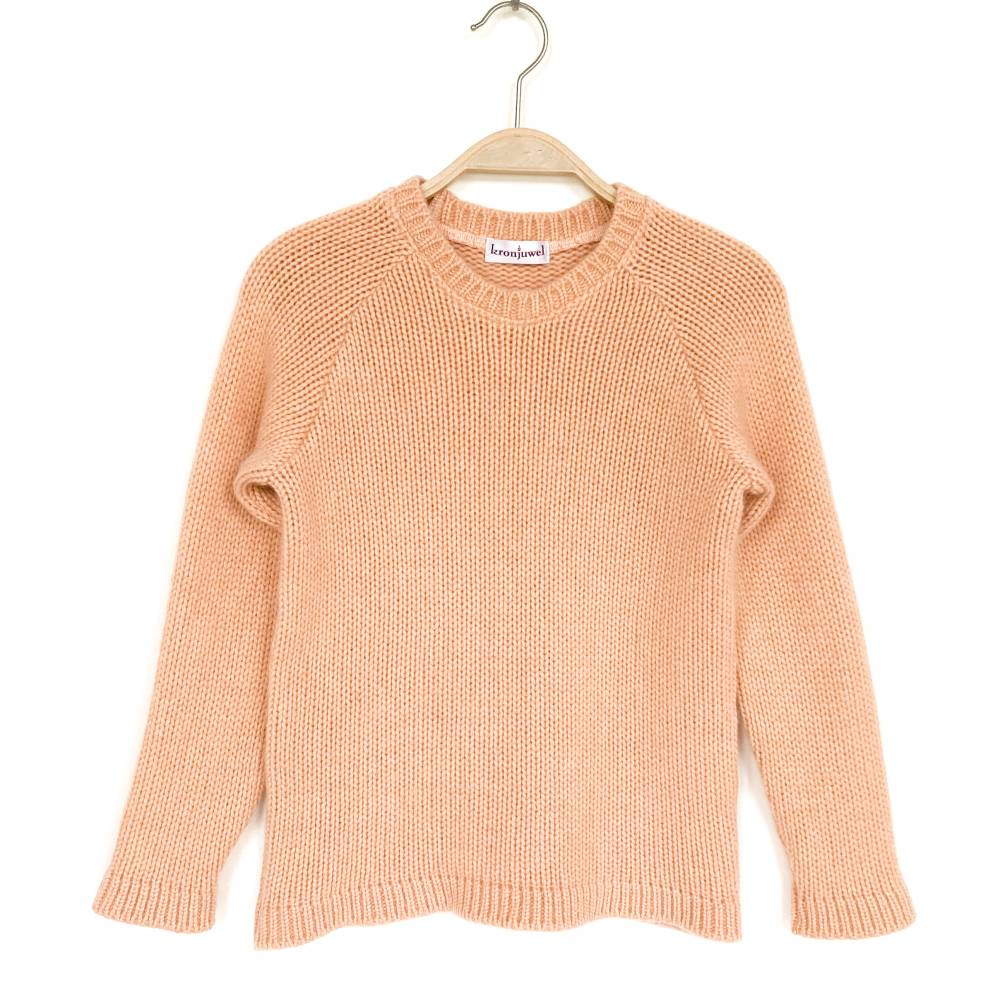 Kinderpullover 128/134 aprikot 100% Kaschmir/ Upcycling