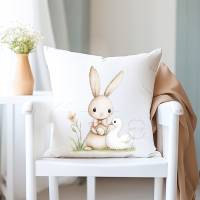 Digistamp Hase Ostern, Clipart Hase, Plotterdatei Ostern, Cricut, Osterhase, PNG Frühling, Digi stamp, Regenbogen Bild 3
