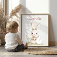 Digistamp Hase Ostern, Clipart Hase, Plotterdatei Ostern, Cricut, Osterhase, PNG Frühling, Digi stamp, Regenbogen Bild 6
