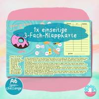 Klappkarte mit Donut Rezept spare 120 Euro - Klappkarte - PDF A4 Download - passend für A6 Zippertaschen Bild 3