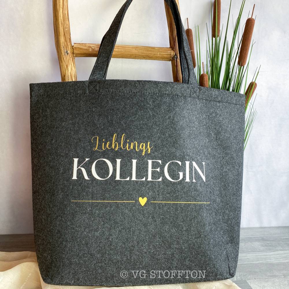 Beutel Filz Shopper Mit Lederhenkel Filz Tasche Shopper Ostern