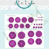 Cabochon-4 unterschiedliche Muster, 52 Vorlagen - verschiedene Durchmesser - Datei zum Download Muster 00242 Bild 2