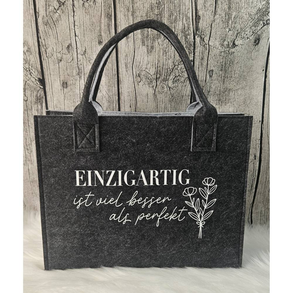 Filztaschen Geschenk bunt robuste Filztasche mit Spruch