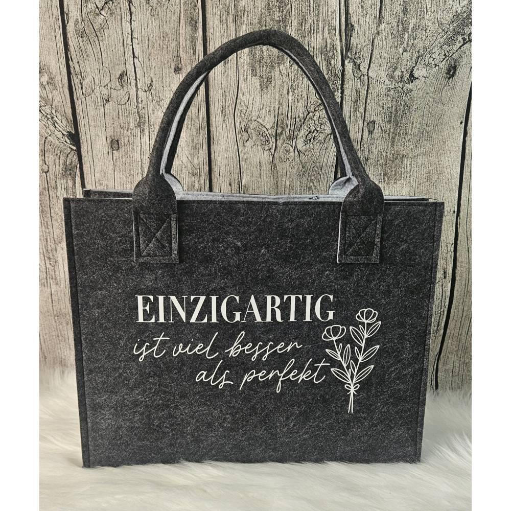 Filztaschen Geschenk bunt robuste Filztasche mit Spruch