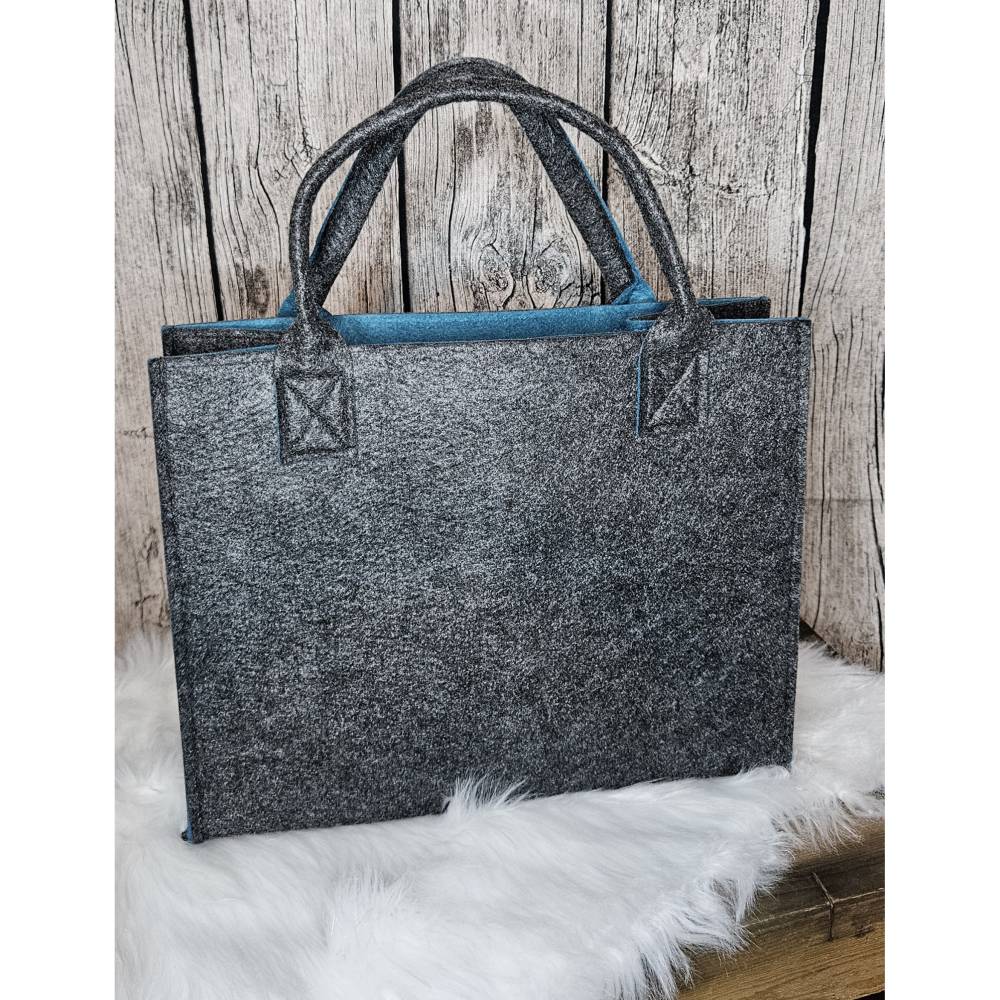 Filztaschen Geschenk bunt robuste Filztasche mit Spruch