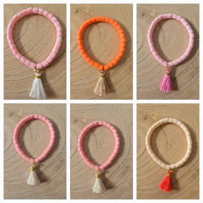 Stylisches Armband aus Polymer Clay Perlen