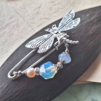 Schalnadel Libelle Opal im Jugendstil Tuchnadel echte Perle Silber N-7-S-11 Bild 7