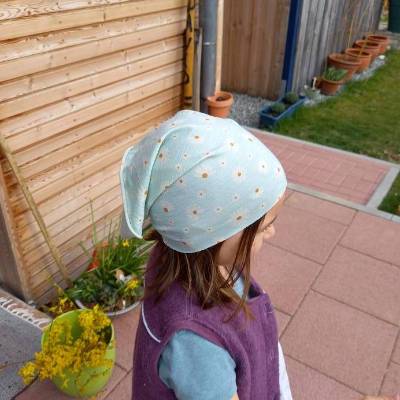 Loop aus Bio-Wolljersey – Mütze, Stirnband & Halstuch – UV-Schutz & Allrounder