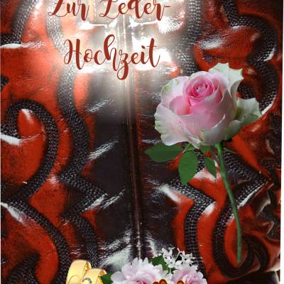 Glückwünsche zur Leder - Hochzeit - 2. Hochzeitstag.