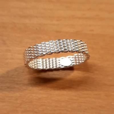 Silberring Perlenring mit Baum des Lebens, 925 Silber