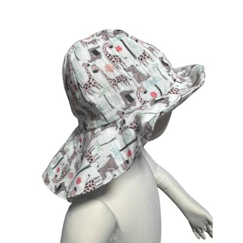 Sonnenhut mit Nackenschutz Zoo Tiere