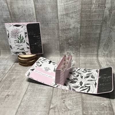 Pop-Up Karte mit Tasche (Shopping Bag) Gutscheinverpackung Geldgeschenk Geburtstag Glückwunschkarte Handmade Stampin‘ Up