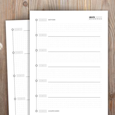 Tagesplaner Zeitstrahl PDF | Tagesstruktur mit 3–7 Stationen | A4 Printable | visuelle Zeitmanagement Vorlage für Termin