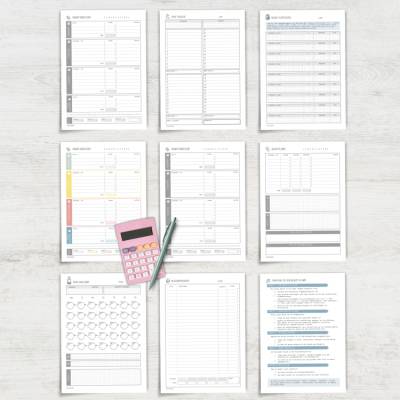 Budgetplaner Bundle | Haushaltsbuch zum Ausdrucken A4 | Überblick über Ausgaben, Kategorien & Monatsbudget