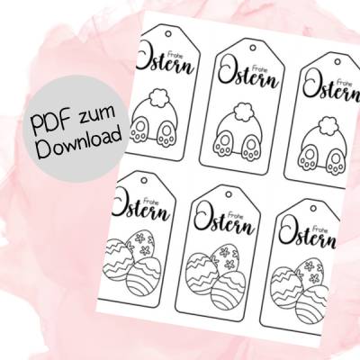 Praktische Geschenkanhänger für Ostern zum Download