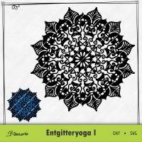 Entgitteryoga I SVG DXF für Plotter - auch zum Drucken oder sublimieren - Plotterdatei Biberwerke Bild 1