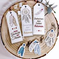 Stickdateien Set Traumfänger 06 – ITH Lesezeichen & Anhänger ab 10x10 – 16 Motive Bild 1