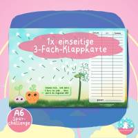 Klappkarte Veggies 2 Euro - Sparchallenge - PDF A4 Download - passend für A6 Zippertaschen Bild 3