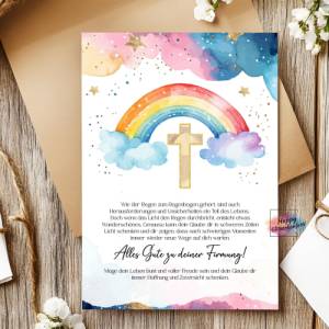 Firmung Geldgeschenk, DIY PDF Vorlage zum Ausdrucken, Last-Minute Geschenk Idee, Download, Geld kreativ verschenken Bild 2