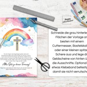 Firmung Geldgeschenk, DIY PDF Vorlage zum Ausdrucken, Last-Minute Geschenk Idee, Download, Geld kreativ verschenken Bild 4