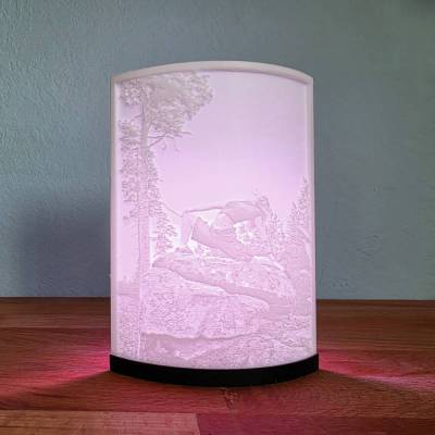 Individuelle Fotolampe von Deinem Foto -  Lithophanie - Die Magie des Lichts (Hochformat)