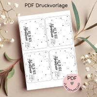 Digitale Datei, PDF-Druckvorlage Tütenklappe 