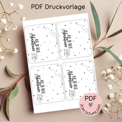 Digitale Datei, PDF-Druckvorlage Tütenklappe 