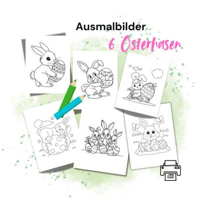 Malvorlagen Osterhase Malvorlagen für Kinder Ausmalheft A4 Sofortdownload