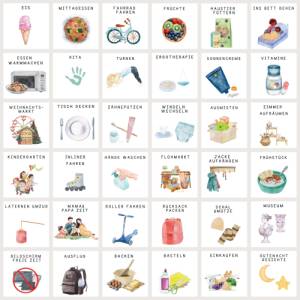 Routinekarten für Kinder zum ausdrucken inkl. Wochenplan und Tagesplan PDF sofort Download in A4 + A3 ausdruckbar Bild 2