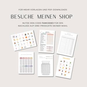 Routinekarten für Kinder zum ausdrucken inkl. Wochenplan und Tagesplan PDF sofort Download in A4 + A3 ausdruckbar Bild 8