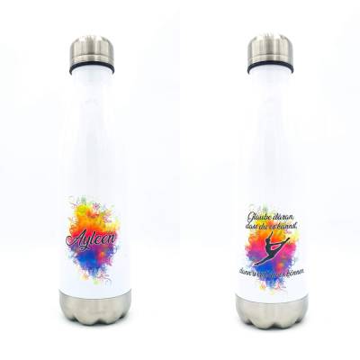 Motivations-Trinkflasche aus Edelstahl – personalisiert mit Name (500 ml) für Tänzer