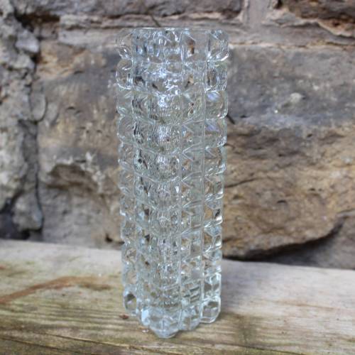 kleine Stangenvase Vase Pressglas Art Deco 20er 30er Jahre