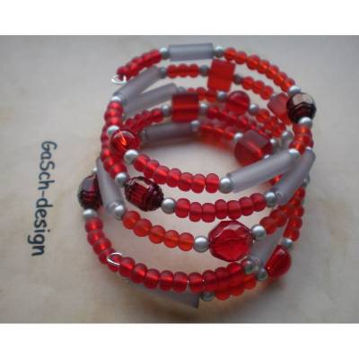 Armreifen * Spiralarmband * Variationen an Rot