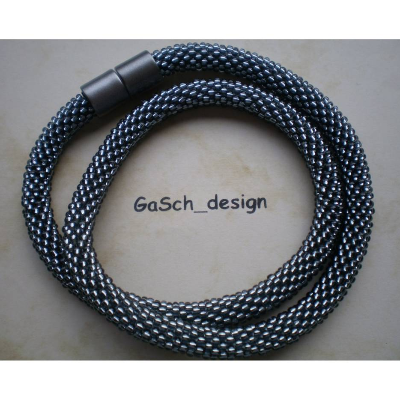 Häkelkette, gehäkelte Perlenkette * Früher war mehr Lametta