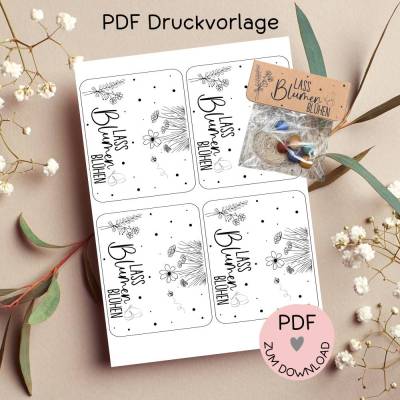 Digitale Datei, PDF-Druckvorlage Tütenklappe 