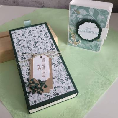 Geldgeschenk zur Konfirmation/ Kommunion, besondere Geschenkidee, Buchbox, Schiebebox