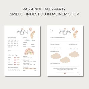 Babyparty Spiel, Baby Stadt Land Fluss Spiel in Größe A4 & A5, digitaler Download zum Ausdrucken Bild 4