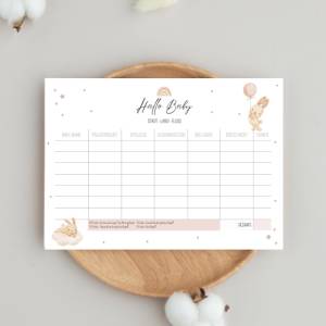 Babyparty Spiel, Baby Stadt Land Fluss Spiel in Größe A4 & A5, digitaler Download zum Ausdrucken Bild 6