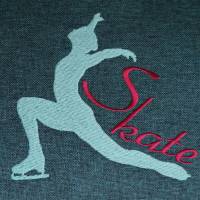 Stickdatei Skate, Schlittschuh Eiskunstlauf, 2 Größen, ab 10x10 Bild 1