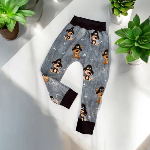 Baggy Hose Pumphose Kinder Unikate Jersey Pirat Bär Affe