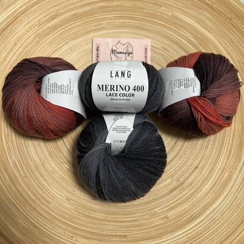 Lang Yarns • Merino 400 Lace Color - Schurwolle - Merinowolle - rost/braun
