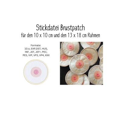 Stickdatei Brustpatch in zwei Größen