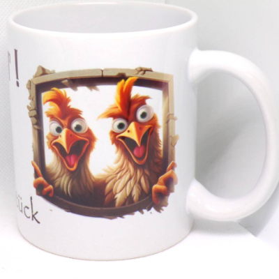 Lustige Hühner Frühstück Tasse – Geschenk mit Spruch – Hochwertige Keramiktasse Handmade