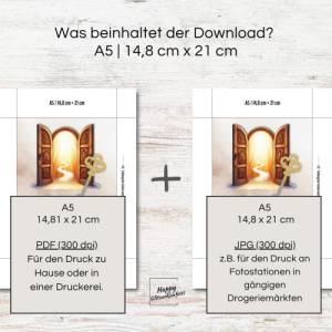 Konfirmation Geldgeschenk, DIY PDF Vorlage zum Ausdrucken, Last-Minute Geschenk Idee, Download, Geld kreativ verpacken v Bild 7
