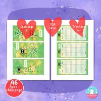 Sparchallenge Spinne Fipps - Geld sparen - PDF A4  - Bundle 250 350 450 Euro Bild 3