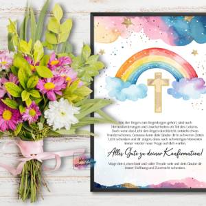 Geldgeschenk zur Konfirmation, PDF Download Vorlage zum Ausdrucken, DIY Last-Minute Geschenkidee, Geld kreativ verpacken Bild 8