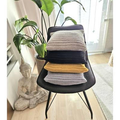 Strickkissen, Wolle, gestrickt, Zierkissen, Dekokissen, Kissenhülle