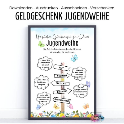Geldgeschenk zur Jugendweihe 