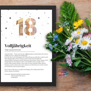 Geldgeschenk zum 18. Geburtstag, Volljährigkeit, Definition, Last Minute Idee Geld verschenken, A4 PDF Download Ausdruck Bild 5