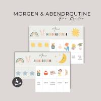 Morgen- Abendroutine für Kinder, Routineplan für Kleinkinder, Routine Set zum Ausdrucken, Tagesplaner, PDF-Download Bild 1
